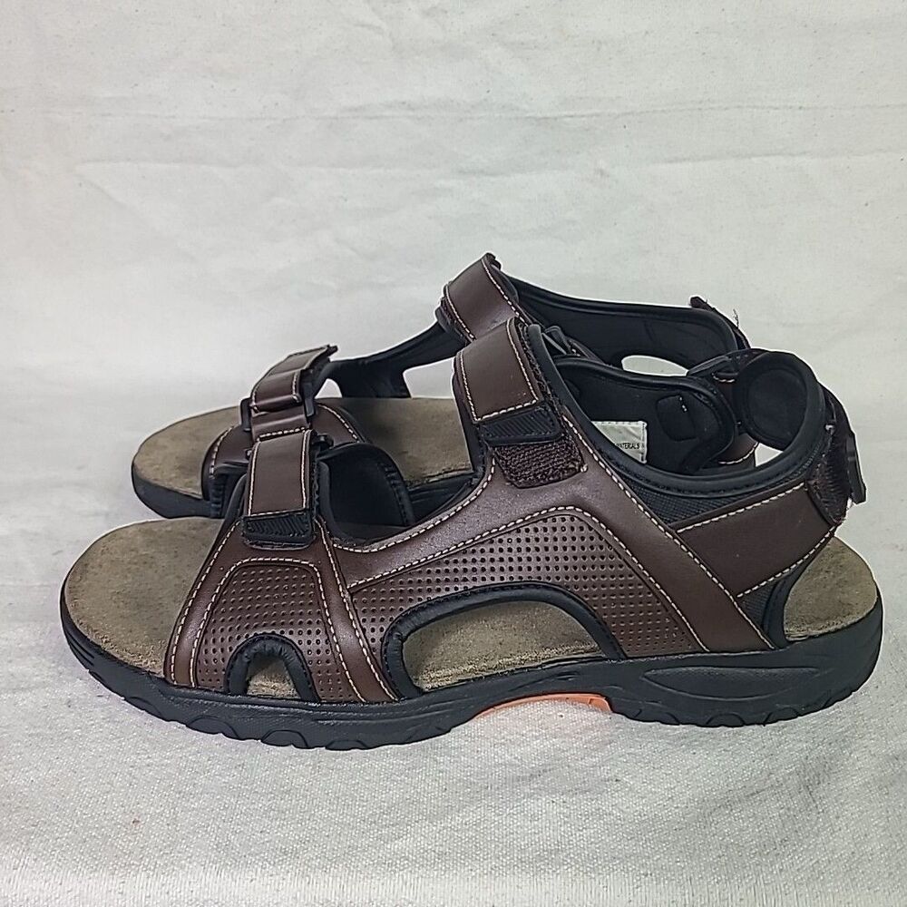 Khombu Comfort Brown Sandals Men’s Adjustable Straps Size 12M